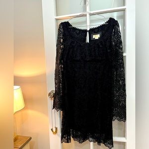 Anthropologie Maeve Embroidered Lace Mini Dress Size 14